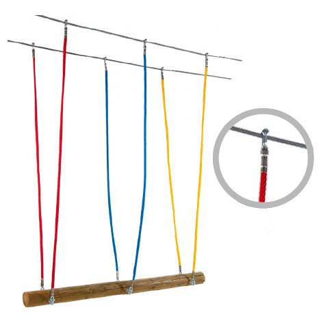 冒险公园 悬挂障碍 摇摆梁-彩虹