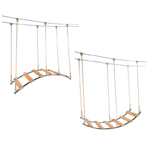 探险公园 悬挂障碍 波浪桥